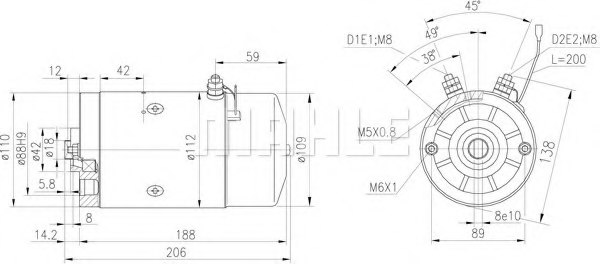 MAHLE ORIGINAL MM 207 Electric Motor